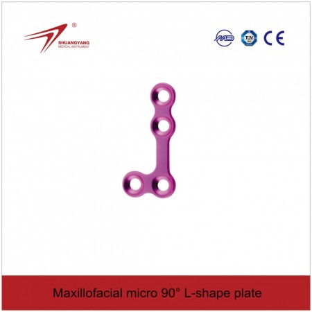 Maxillofacial Micro 90°L-plate. 90-გრადუსიანი L-ისებური ფირფიტა